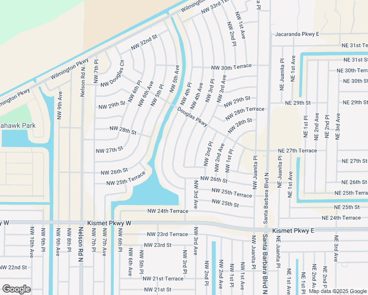 map of restaurants, bars, coffee shops, grocery stores, and more near 2702 Northwest 3rd Place in Cape Coral