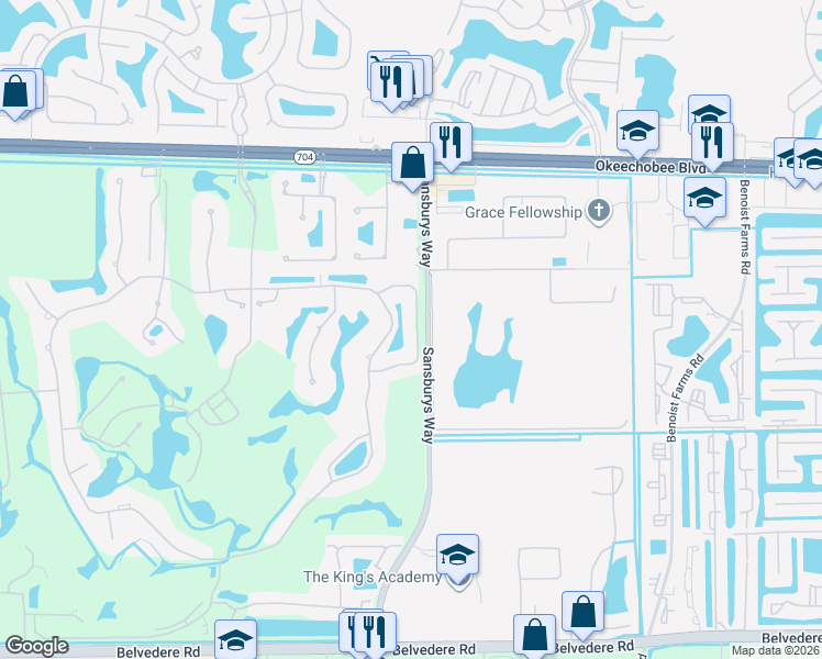 map of restaurants, bars, coffee shops, grocery stores, and more near 1705 Flagler Manor Circle in West Palm Beach