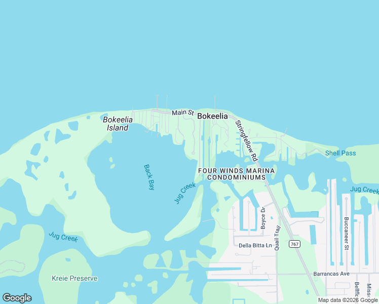 map of restaurants, bars, coffee shops, grocery stores, and more near 16651 Seagull Bay Court in Bokeelia