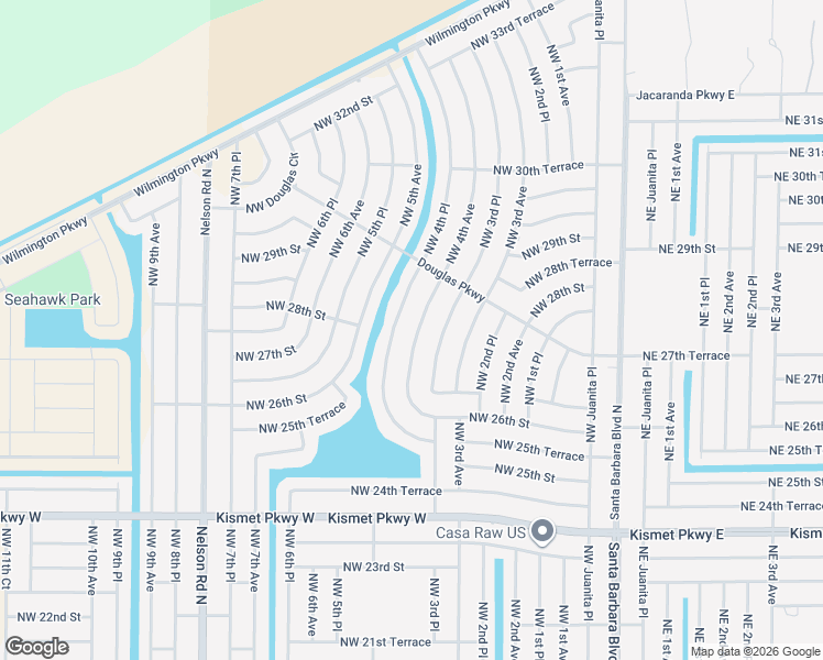 map of restaurants, bars, coffee shops, grocery stores, and more near 2705 Northwest 4th Place in Cape Coral