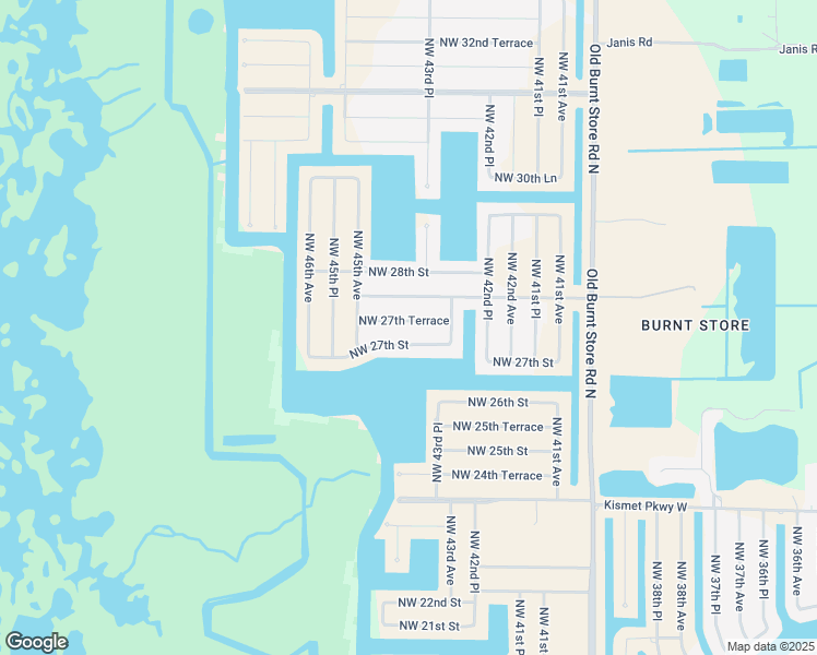 map of restaurants, bars, coffee shops, grocery stores, and more near 4324 Northwest 27th Terrace in Cape Coral