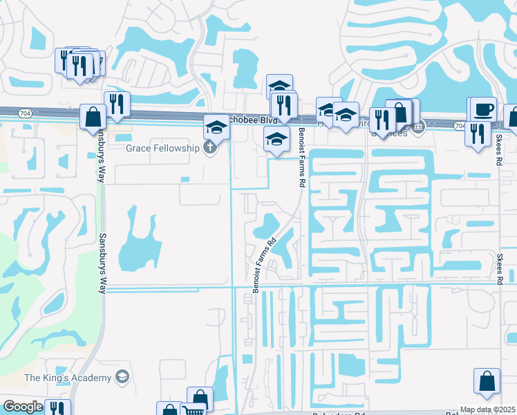map of restaurants, bars, coffee shops, grocery stores, and more near 1700 Windorah Way in West Palm Beach