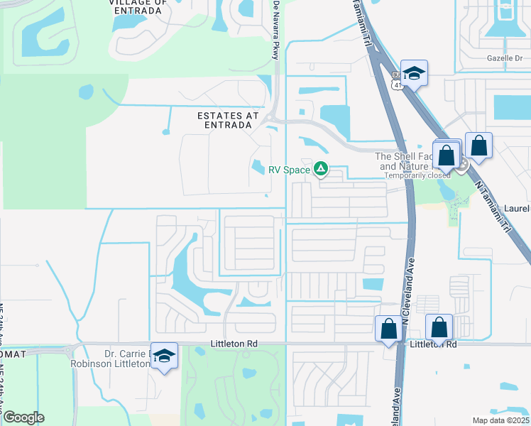 map of restaurants, bars, coffee shops, grocery stores, and more near 9004 Flamingo Circle in North Fort Myers
