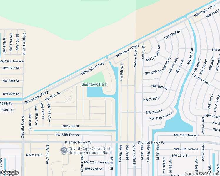 map of restaurants, bars, coffee shops, grocery stores, and more near 2733 Northwest 10th Avenue in Cape Coral