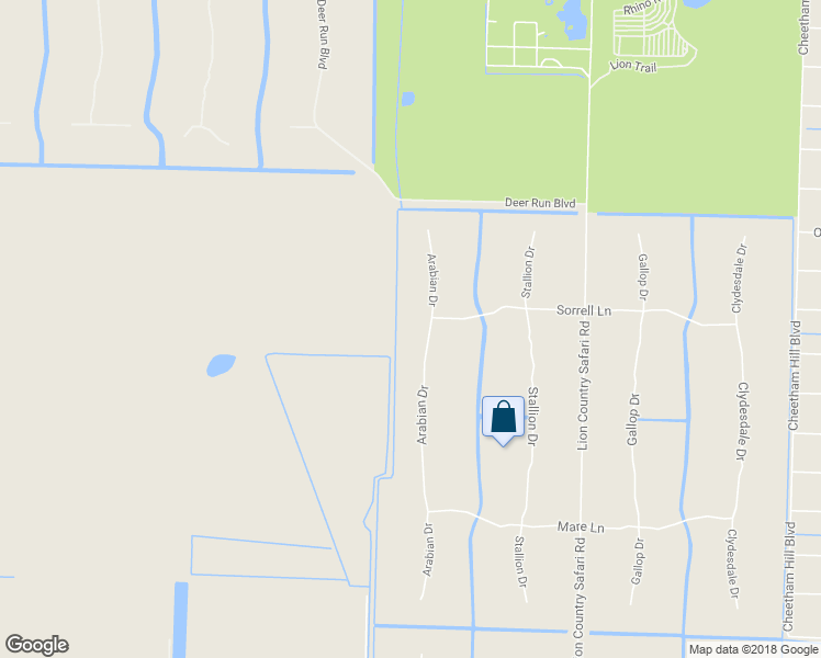 map of restaurants, bars, coffee shops, grocery stores, and more near 1713 Arabian Drive in Loxahatchee