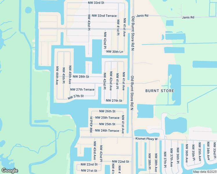 map of restaurants, bars, coffee shops, grocery stores, and more near 2730 Northwest 42nd Avenue in Cape Coral