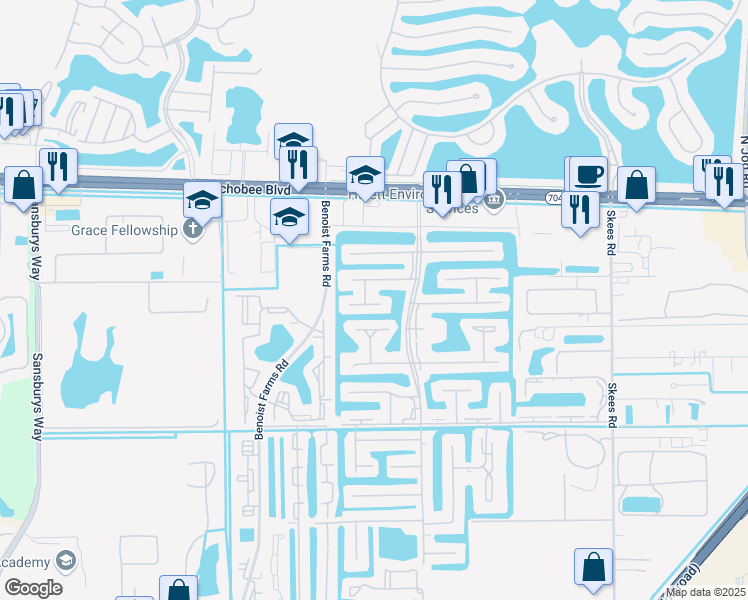 map of restaurants, bars, coffee shops, grocery stores, and more near 140 Lake Carol Drive in West Palm Beach