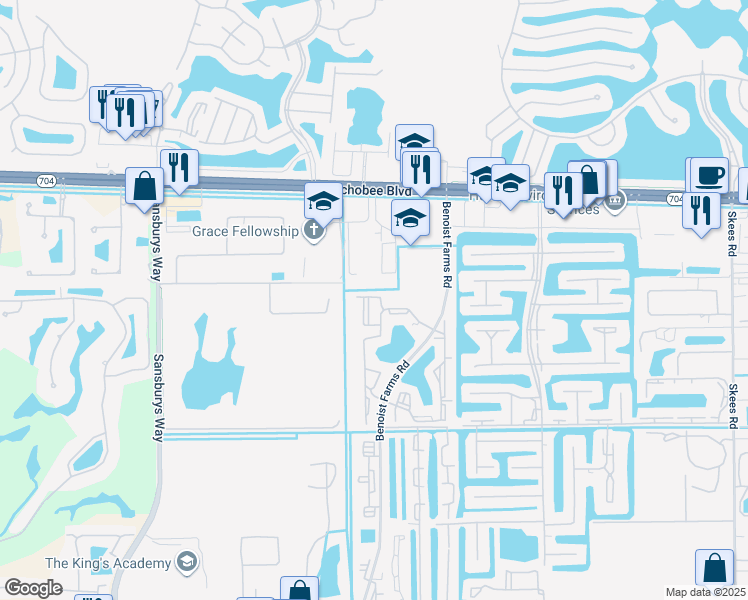 map of restaurants, bars, coffee shops, grocery stores, and more near 1721 Balfour Point Drive in West Palm Beach