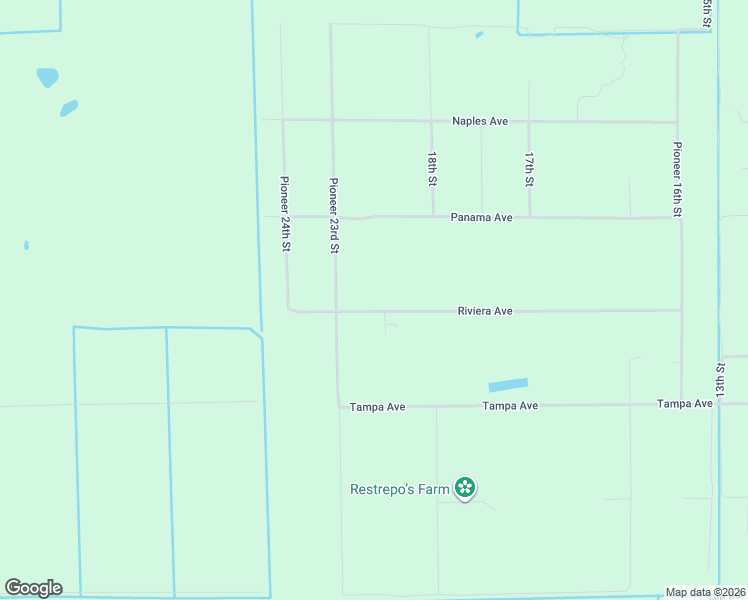 map of restaurants, bars, coffee shops, grocery stores, and more near 2201 Riviera Avenue in Clewiston