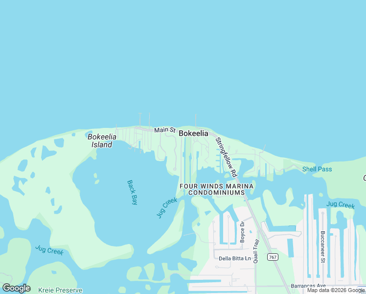 map of restaurants, bars, coffee shops, grocery stores, and more near 8197 Moyer Lane in Bokeelia