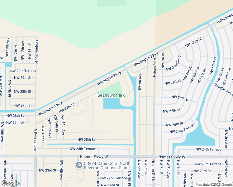 map of restaurants, bars, coffee shops, grocery stores, and more near 1030 Northwest 28th Street in Cape Coral