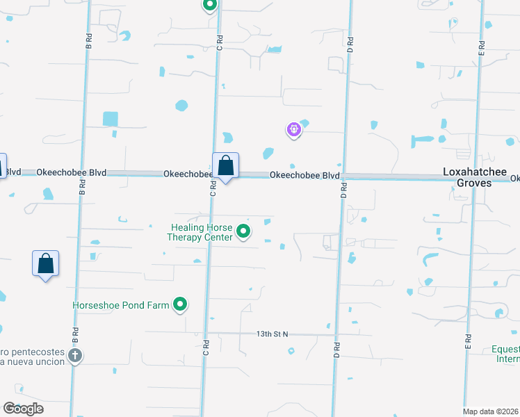 map of restaurants, bars, coffee shops, grocery stores, and more near 14817 Snail Trail in Loxahatchee Groves