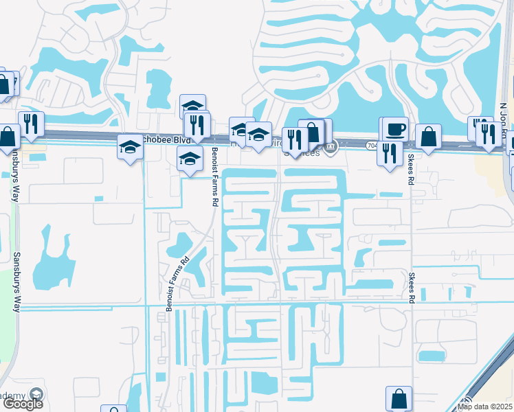 map of restaurants, bars, coffee shops, grocery stores, and more near 140 Lake Carol Drive in West Palm Beach