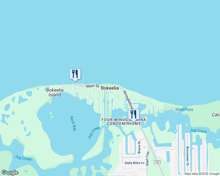 map of restaurants, bars, coffee shops, grocery stores, and more near in Bokeelia