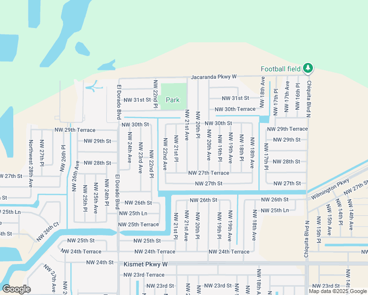 map of restaurants, bars, coffee shops, grocery stores, and more near 2828 Northwest 21st Avenue in Cape Coral
