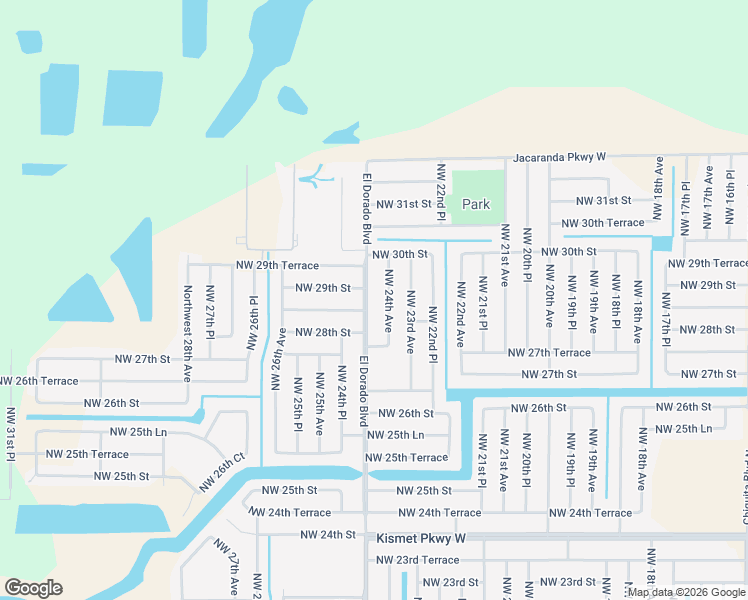 map of restaurants, bars, coffee shops, grocery stores, and more near 2831 El Dorado Boulevard North in Cape Coral