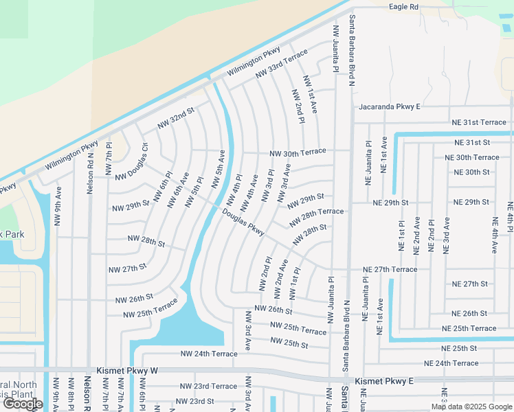 map of restaurants, bars, coffee shops, grocery stores, and more near 2854 Northwest 3rd Place in Cape Coral