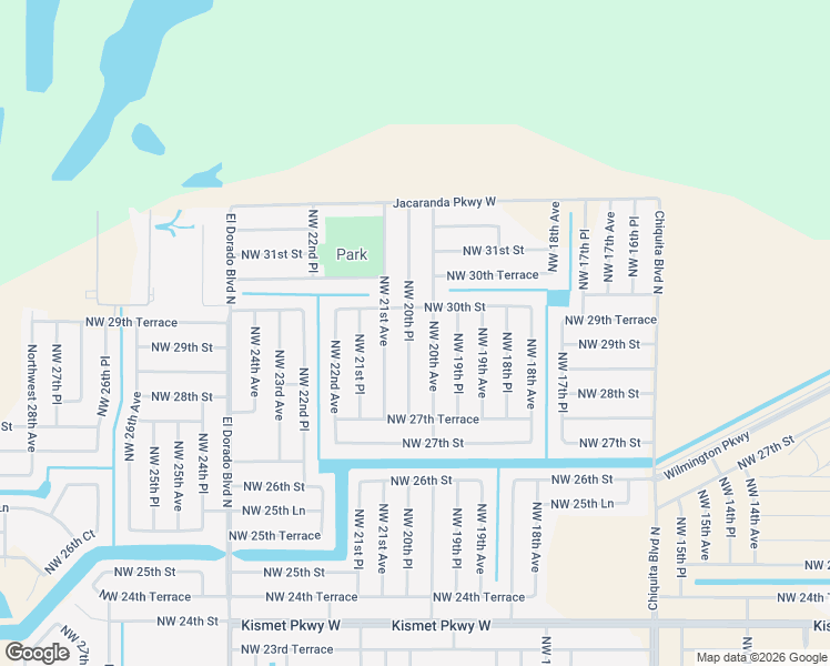 map of restaurants, bars, coffee shops, grocery stores, and more near 2905 Northwest 20th Place in Cape Coral