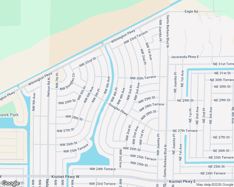 map of restaurants, bars, coffee shops, grocery stores, and more near 2919 Northwest 4th Place in Cape Coral