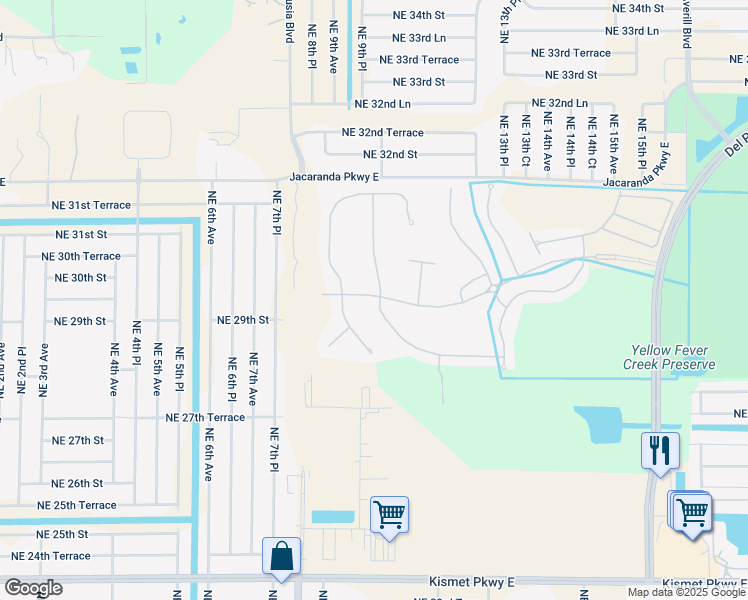 map of restaurants, bars, coffee shops, grocery stores, and more near 2596 Keystone Lake Drive in Cape Coral