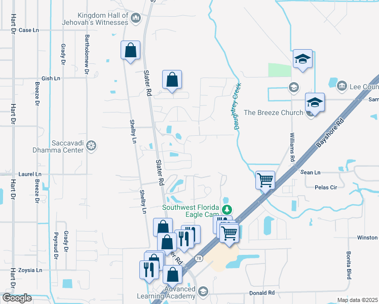 map of restaurants, bars, coffee shops, grocery stores, and more near 6257 Imperial Drive in North Fort Myers