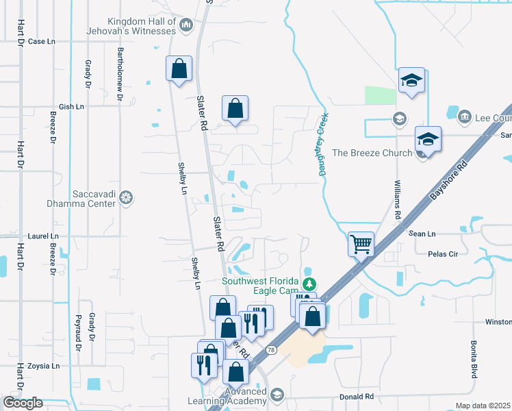 map of restaurants, bars, coffee shops, grocery stores, and more near 6257 Imperial Drive in North Fort Myers