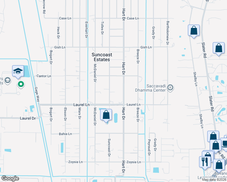 map of restaurants, bars, coffee shops, grocery stores, and more near 7847 Suncoast Drive in North Fort Myers