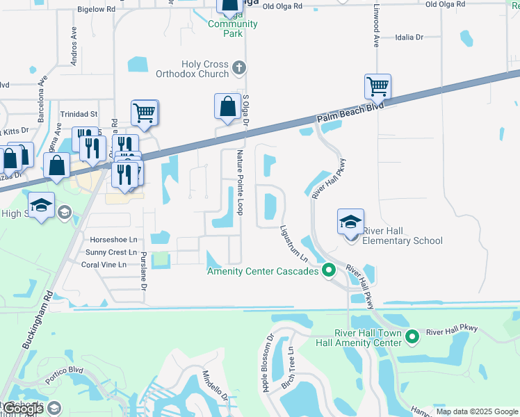 map of restaurants, bars, coffee shops, grocery stores, and more near 2220 Summersweet Drive in Alva