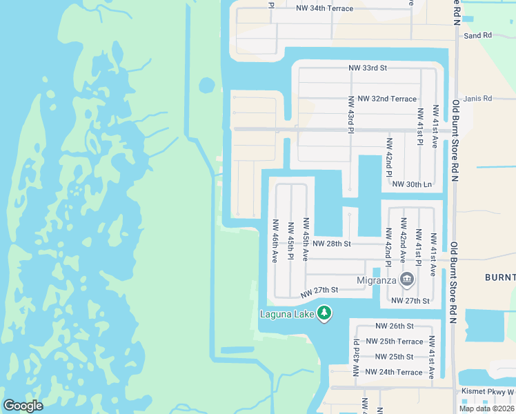 map of restaurants, bars, coffee shops, grocery stores, and more near 2835 Northwest 46th Place in Cape Coral