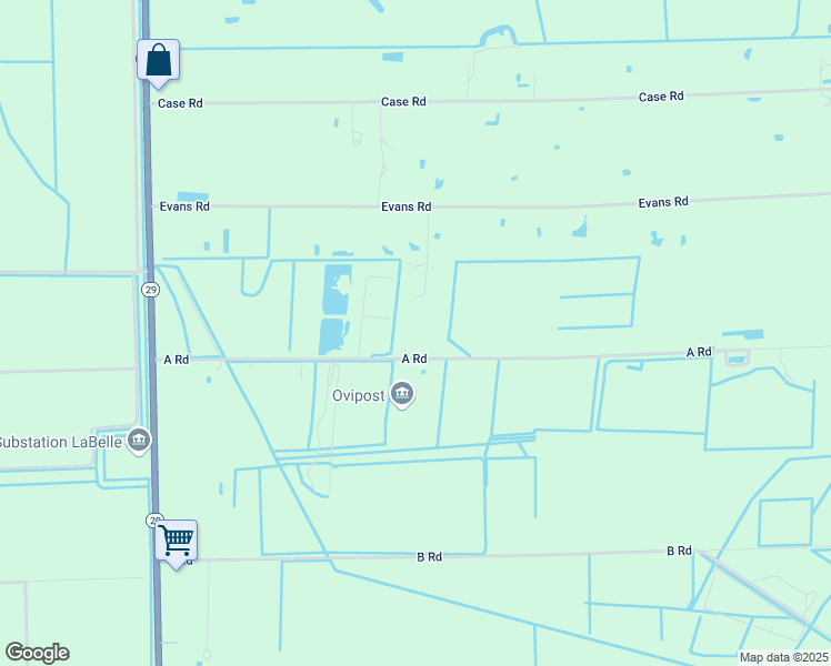 map of restaurants, bars, coffee shops, grocery stores, and more near 650 A Road in LaBelle
