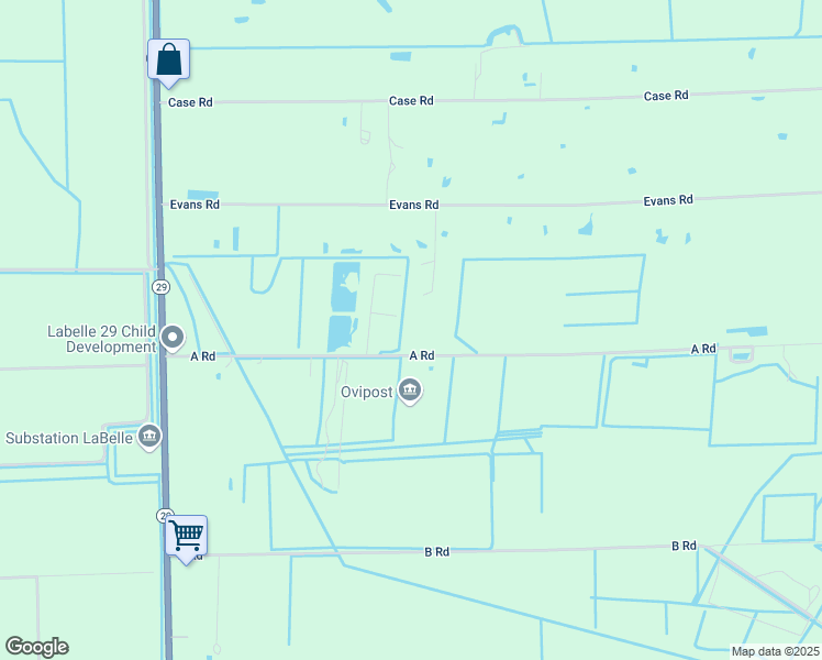 map of restaurants, bars, coffee shops, grocery stores, and more near 650 A Road in LaBelle