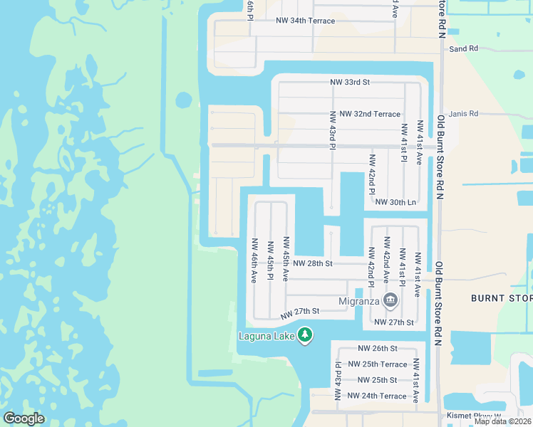 map of restaurants, bars, coffee shops, grocery stores, and more near 2833 Northwest 46th Avenue in Cape Coral