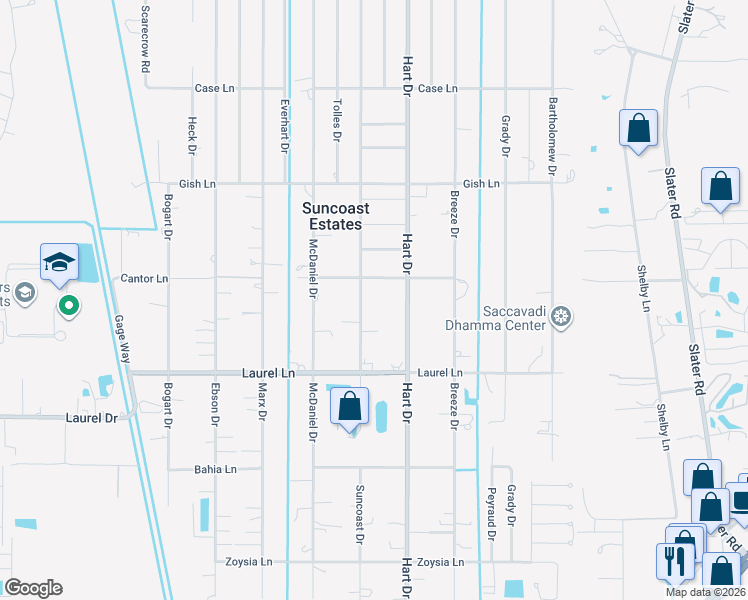 map of restaurants, bars, coffee shops, grocery stores, and more near 2271 Cantor Lane in North Fort Myers