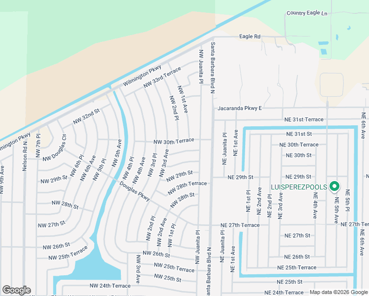map of restaurants, bars, coffee shops, grocery stores, and more near 110 Northwest 30th Street in Cape Coral
