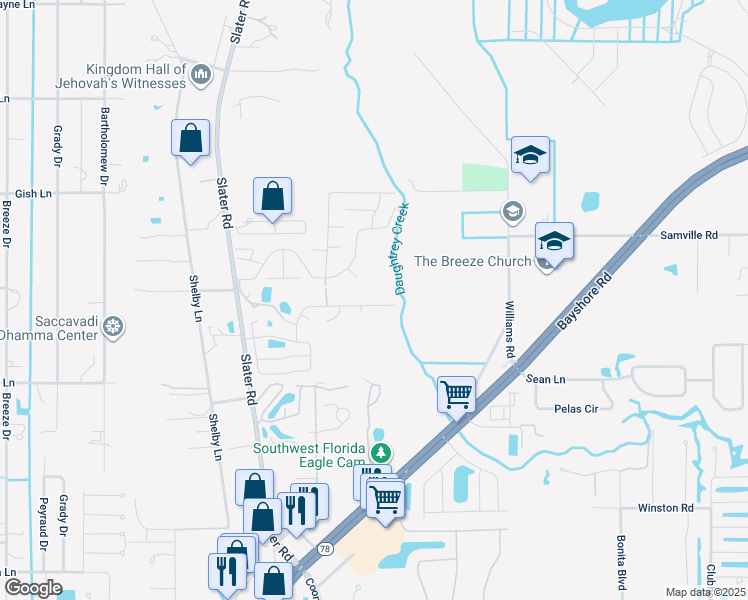 map of restaurants, bars, coffee shops, grocery stores, and more near 6641 Hidden Oaks Drive in North Fort Myers