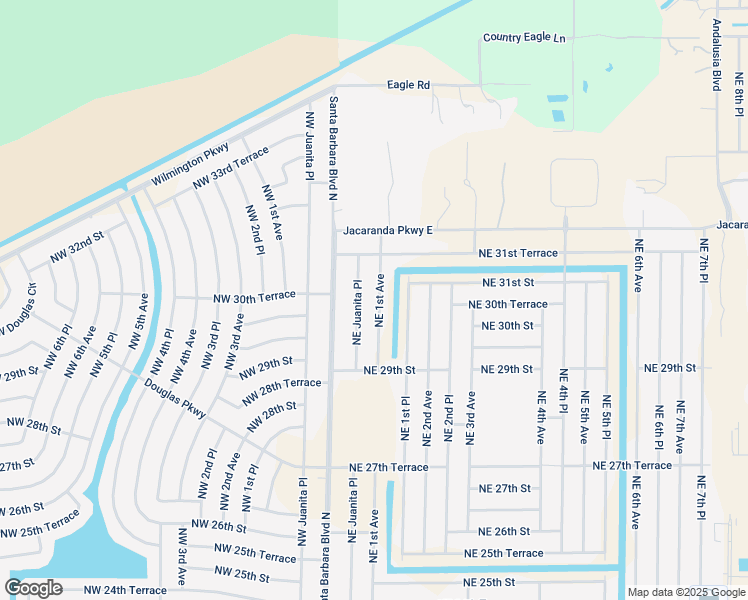 map of restaurants, bars, coffee shops, grocery stores, and more near 3020 Northeast 1st Avenue in Cape Coral