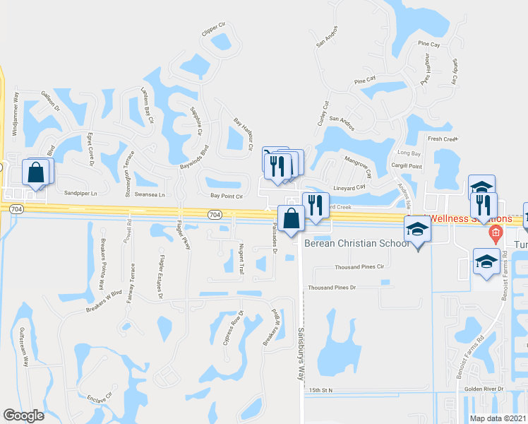 map of restaurants, bars, coffee shops, grocery stores, and more near 8977 Okeechobee Boulevard in West Palm Beach