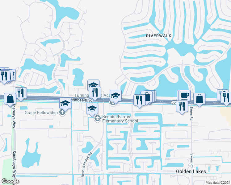 map of restaurants, bars, coffee shops, grocery stores, and more near 1987 Tigris Drive in West Palm Beach