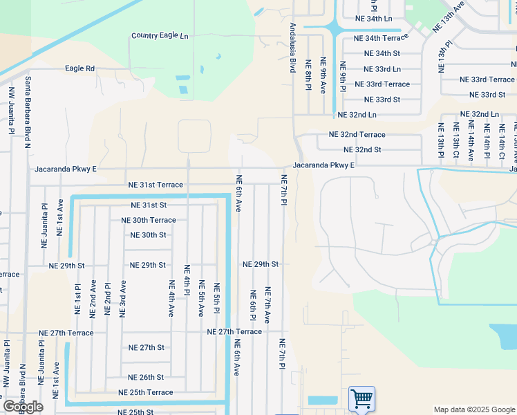 map of restaurants, bars, coffee shops, grocery stores, and more near 3018 Northeast 6th Place in Cape Coral