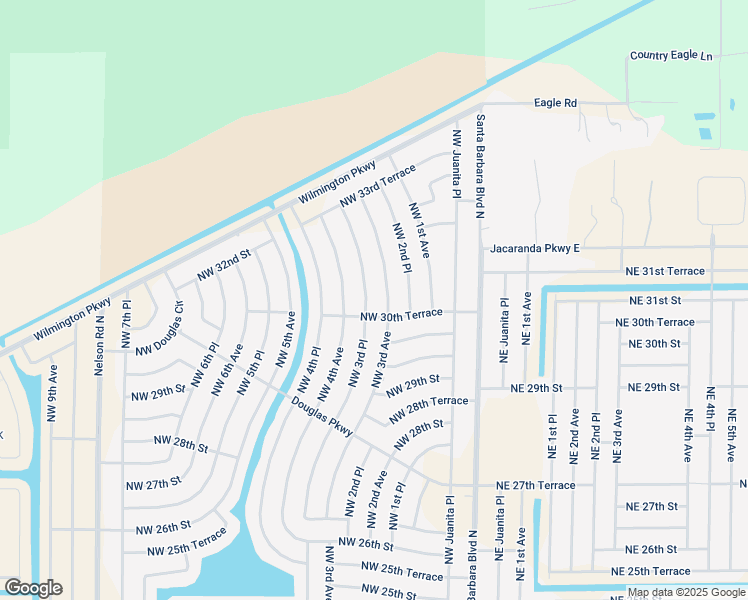 map of restaurants, bars, coffee shops, grocery stores, and more near 3014 Northwest 3rd Avenue in Cape Coral