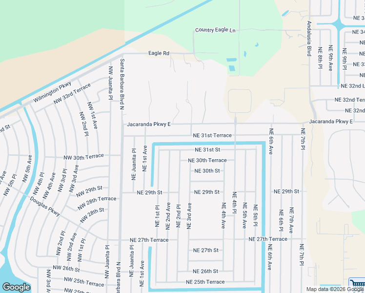 map of restaurants, bars, coffee shops, grocery stores, and more near 208 Northeast 31st Terrace in Cape Coral