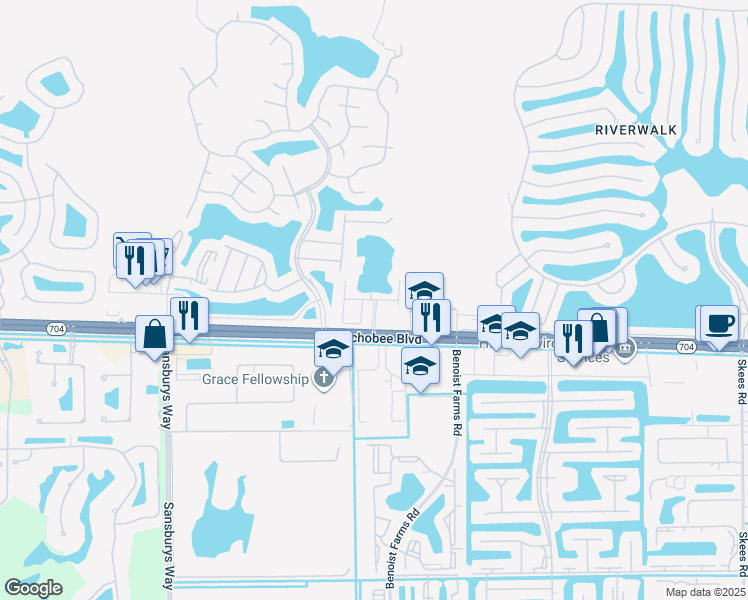 map of restaurants, bars, coffee shops, grocery stores, and more near Cocoplum Sound Lane in West Palm Beach