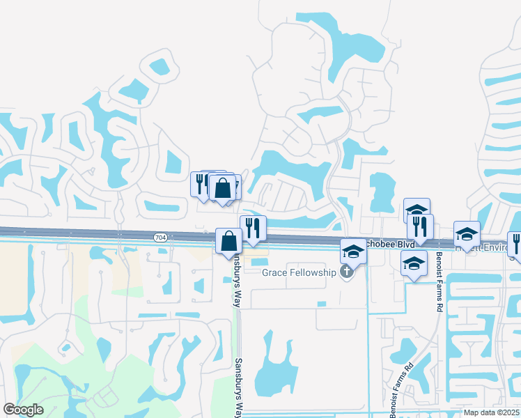 map of restaurants, bars, coffee shops, grocery stores, and more near 8831 Okeechobee Boulevard in Royal Palm Beach