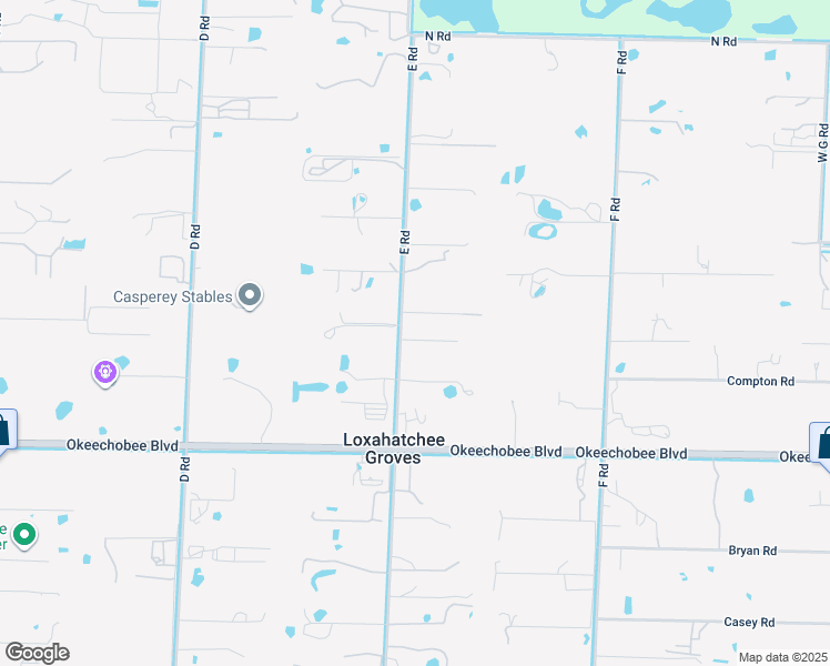 map of restaurants, bars, coffee shops, grocery stores, and more near 13957 22nd Road North in Loxahatchee