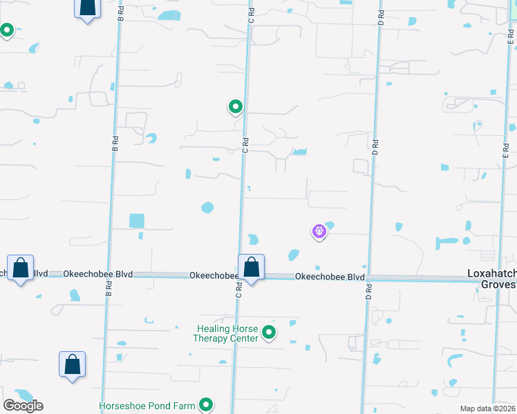 map of restaurants, bars, coffee shops, grocery stores, and more near 14916 22nd Road North in Loxahatchee