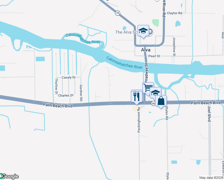map of restaurants, bars, coffee shops, grocery stores, and more near 2391 Herzog Road in Alva