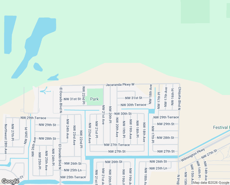 map of restaurants, bars, coffee shops, grocery stores, and more near 3112 Northwest 20th Avenue in Cape Coral