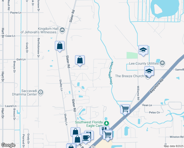 map of restaurants, bars, coffee shops, grocery stores, and more near 510 Lehigh Court in North Fort Myers
