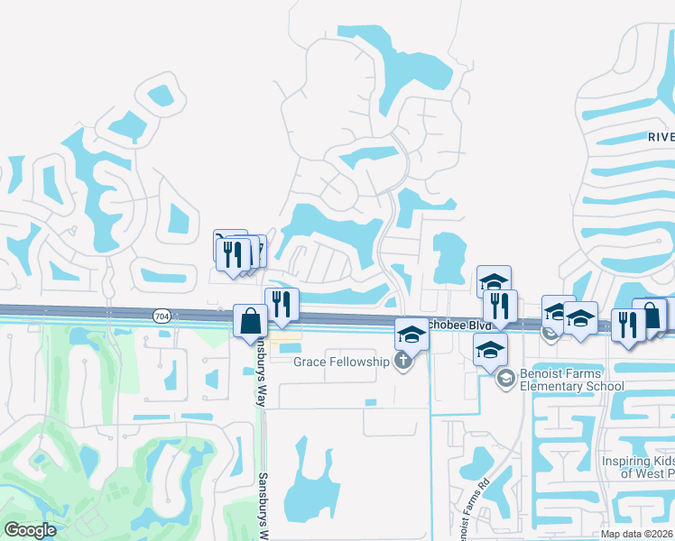 map of restaurants, bars, coffee shops, grocery stores, and more near 2167 Umbrella Cay in West Palm Beach