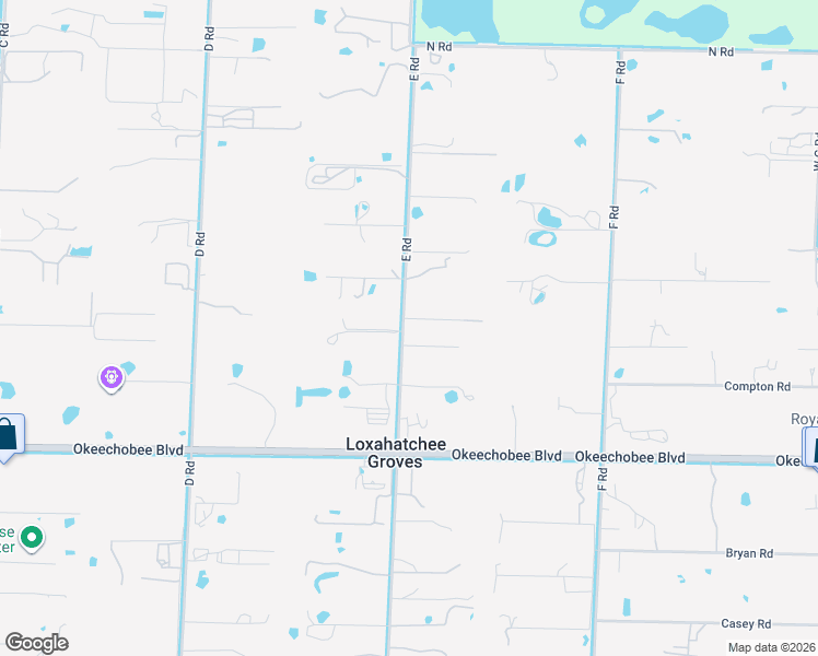 map of restaurants, bars, coffee shops, grocery stores, and more near 13957 22nd Road North in Loxahatchee